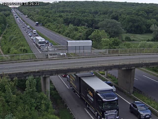 Caméra autoroute France - A31, Zoufftgen direction Luxembourg-ville, à la frontière entre la France et le Luxembourg
