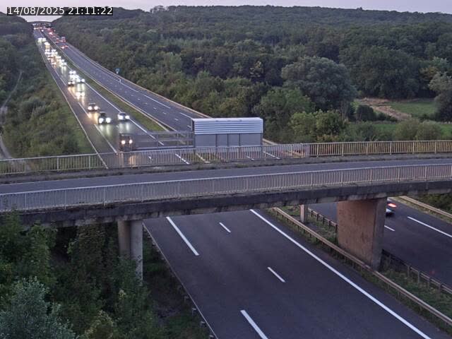 Caméra autoroute France - A31, Zoufftgen direction Luxembourg-ville, à la frontière entre la France et le Luxembourg