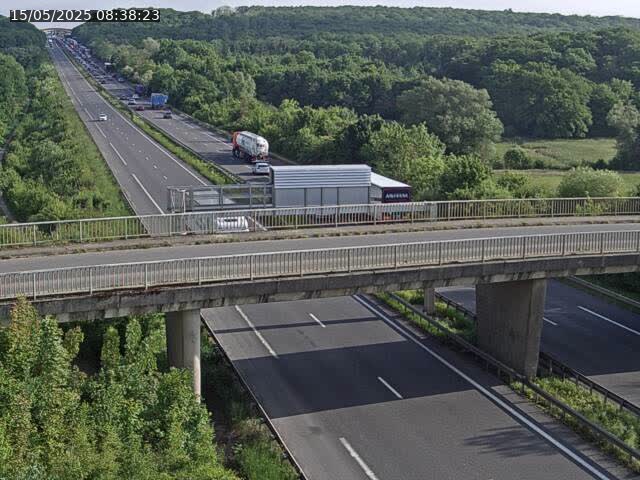 Caméra autoroute France - A31, Zoufftgen direction Luxembourg-ville, à la frontière entre la France et le Luxembourg