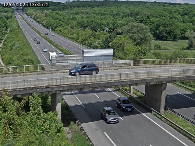 Caméra autoroute France - A31, Zoufftgen direction Luxembourg-ville, à la frontière entre la France et le Luxembourg
