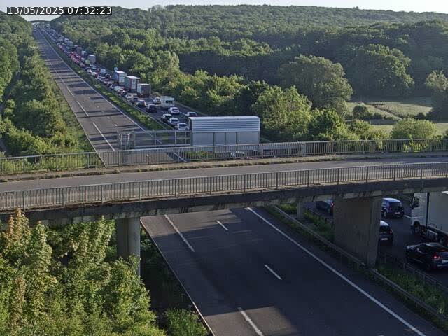 Caméra autoroute France - A31, Zoufftgen direction Luxembourg-ville, à la frontière entre la France et le Luxembourg