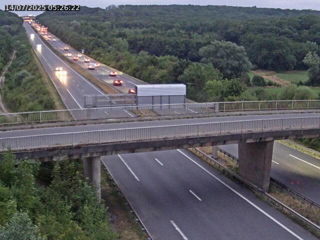 Caméra autoroute France - A31, Zoufftgen direction Luxembourg-ville, à la frontière entre la France et le Luxembourg
