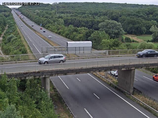 Caméra autoroute France - A31, Zoufftgen direction Luxembourg-ville, à la frontière entre la France et le Luxembourg