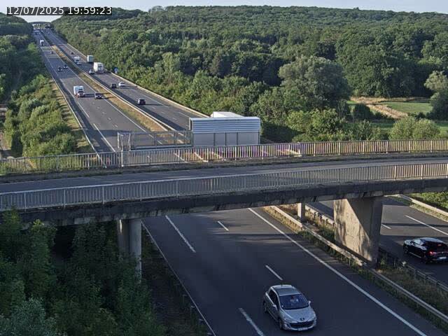 Caméra autoroute France - A31, Zoufftgen direction Luxembourg-ville, à la frontière entre la France et le Luxembourg