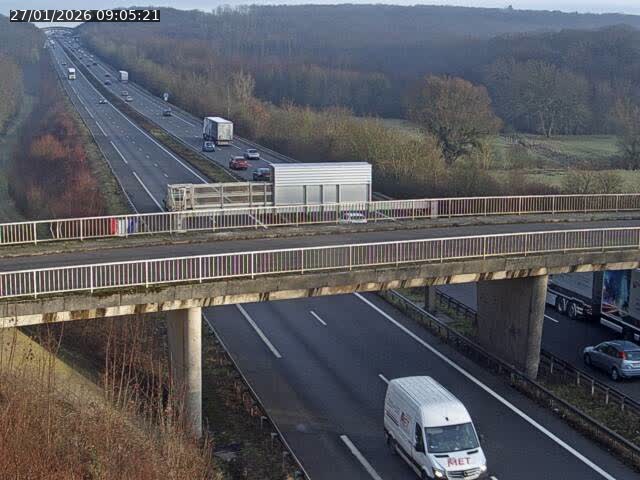 Caméra autoroute France - A31, Zoufftgen direction Luxembourg-ville, à la frontière entre la France et le Luxembourg