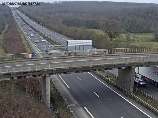 Caméra autoroute France - A31, Zoufftgen direction Luxembourg-ville, à la frontière entre la France et le Luxembourg