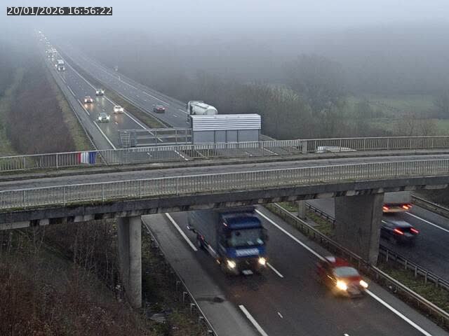 Caméra autoroute France - A31, Zoufftgen direction Luxembourg-ville, à la frontière entre la France et le Luxembourg