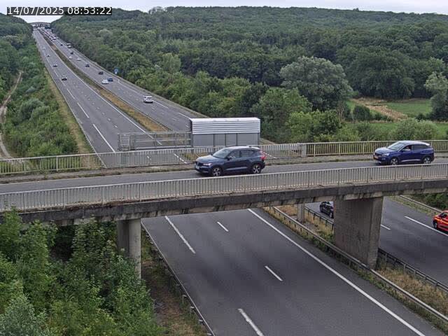 Caméra autoroute France - A31, Zoufftgen direction Luxembourg-ville, à la frontière entre la France et le Luxembourg