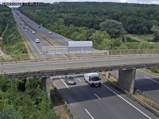 Caméra autoroute France - A31, Zoufftgen direction Luxembourg-ville, à la frontière entre la France et le Luxembourg