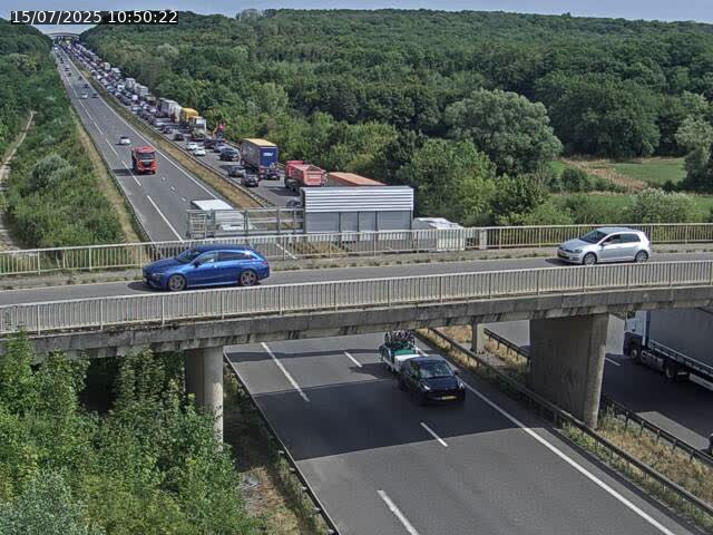 Caméra autoroute France - A31, Zoufftgen direction Luxembourg-ville, à la frontière entre la France et le Luxembourg