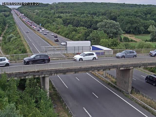 Caméra autoroute France - A31, Zoufftgen direction Luxembourg-ville, à la frontière entre la France et le Luxembourg