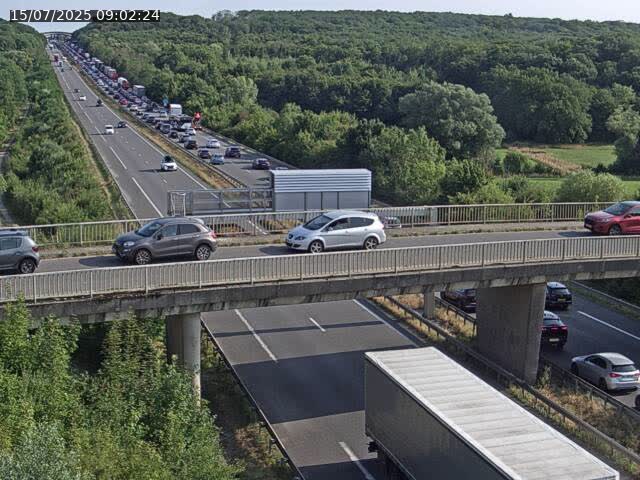 Caméra autoroute France - A31, Zoufftgen direction Luxembourg-ville, à la frontière entre la France et le Luxembourg