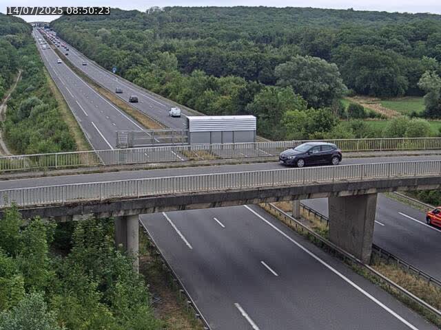 Caméra autoroute France - A31, Zoufftgen direction Luxembourg-ville, à la frontière entre la France et le Luxembourg