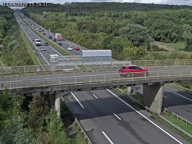 Caméra autoroute France - A31, Zoufftgen direction Luxembourg-ville, à la frontière entre la France et le Luxembourg