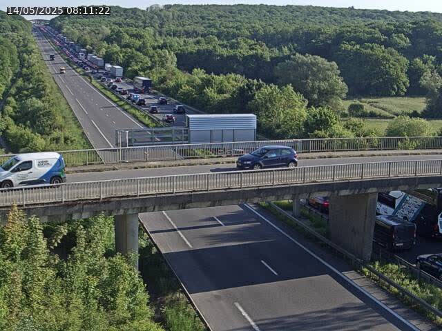 Caméra autoroute France - A31, Zoufftgen direction Luxembourg-ville, à la frontière entre la France et le Luxembourg