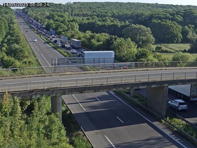 Caméra autoroute France - A31, Zoufftgen direction Luxembourg-ville, à la frontière entre la France et le Luxembourg