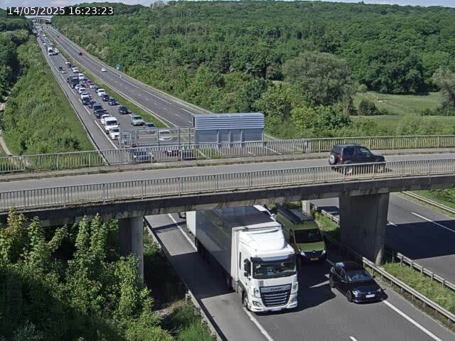 Caméra autoroute France - A31, Zoufftgen direction Luxembourg-ville, à la frontière entre la France et le Luxembourg