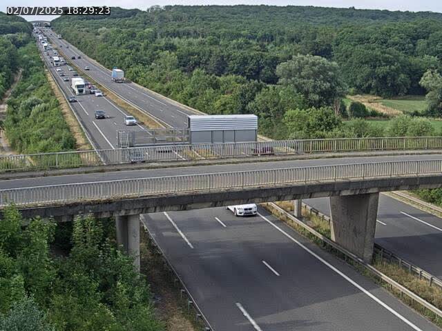 Caméra autoroute France - A31, Zoufftgen direction Luxembourg-ville, à la frontière entre la France et le Luxembourg