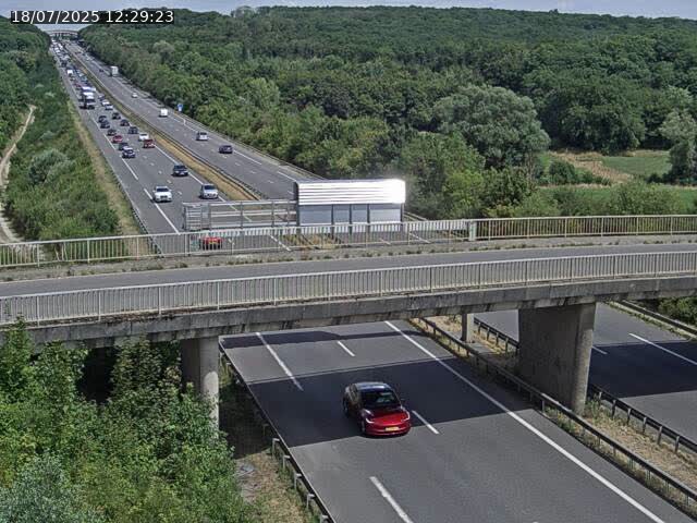 Caméra autoroute France - A31, Zoufftgen direction Luxembourg-ville, à la frontière entre la France et le Luxembourg