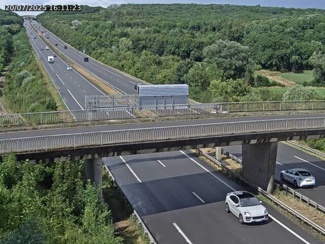 Caméra autoroute France - A31, Zoufftgen direction Luxembourg-ville, à la frontière entre la France et le Luxembourg
