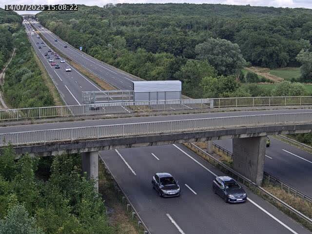 Caméra autoroute France - A31, Zoufftgen direction Luxembourg-ville, à la frontière entre la France et le Luxembourg