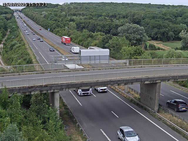 <h2>Caméra autoroute France - A31, Zoufftgen direction Luxembourg-ville, à la frontière entre la France et le Luxembourg</h2>