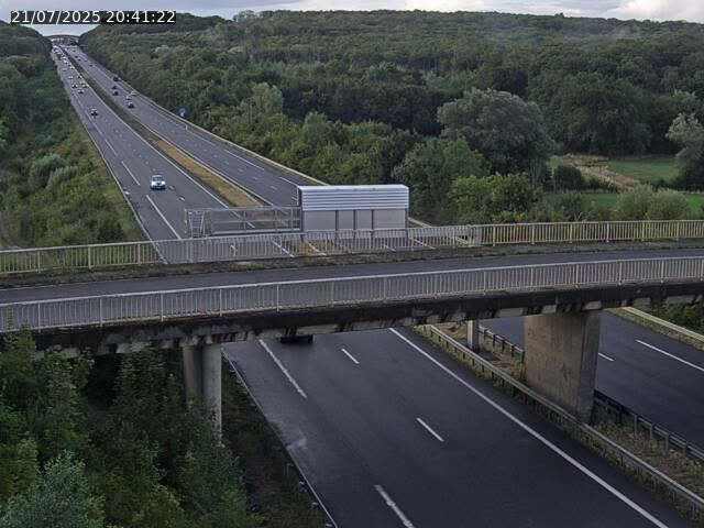 Caméra autoroute France - A31, Zoufftgen direction Luxembourg-ville, à la frontière entre la France et le Luxembourg