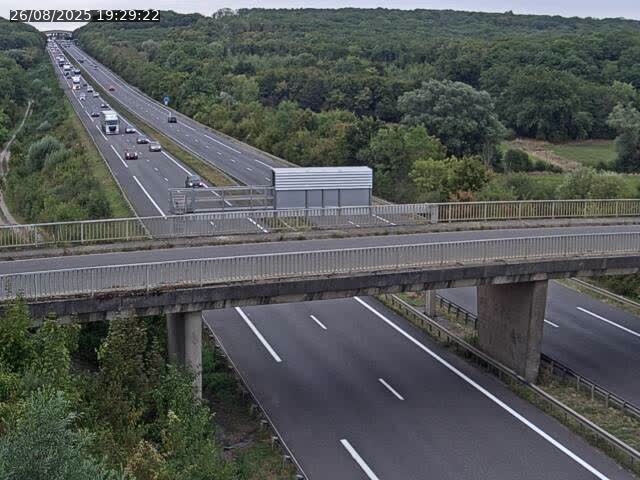 Caméra autoroute France - A31, Zoufftgen direction Luxembourg-ville, à la frontière entre la France et le Luxembourg