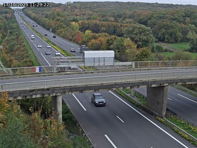 Caméra autoroute France - A31, Zoufftgen direction Luxembourg-ville, à la frontière entre la France et le Luxembourg