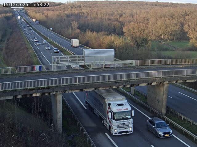 Caméra autoroute France - A31, Zoufftgen direction Luxembourg-ville, à la frontière entre la France et le Luxembourg