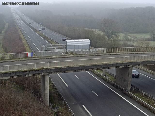 Caméra autoroute France - A31, Zoufftgen direction Luxembourg-ville, à la frontière entre la France et le Luxembourg