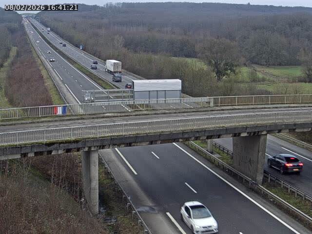 Caméra autoroute France - A31, Zoufftgen direction Luxembourg-ville, à la frontière entre la France et le Luxembourg