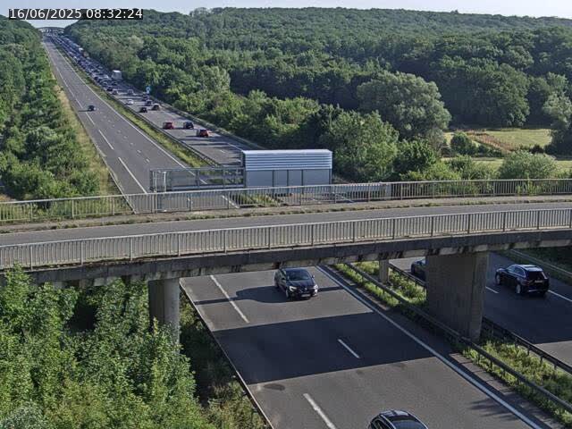 Caméra autoroute France - A31, Zoufftgen direction Luxembourg-ville, à la frontière entre la France et le Luxembourg