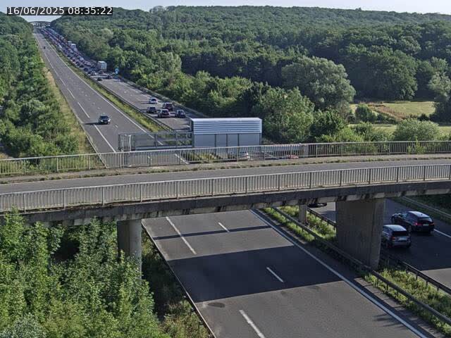 Caméra autoroute France - A31, Zoufftgen direction Luxembourg-ville, à la frontière entre la France et le Luxembourg