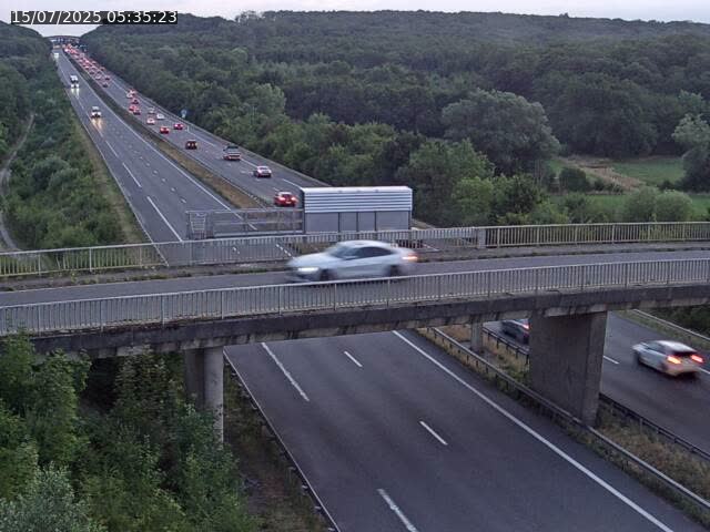 Caméra autoroute France - A31, Zoufftgen direction Luxembourg-ville, à la frontière entre la France et le Luxembourg