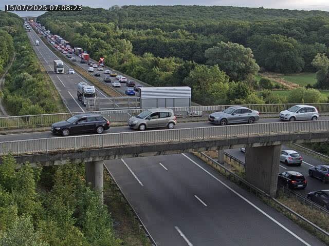 Caméra autoroute France - A31, Zoufftgen direction Luxembourg-ville, à la frontière entre la France et le Luxembourg