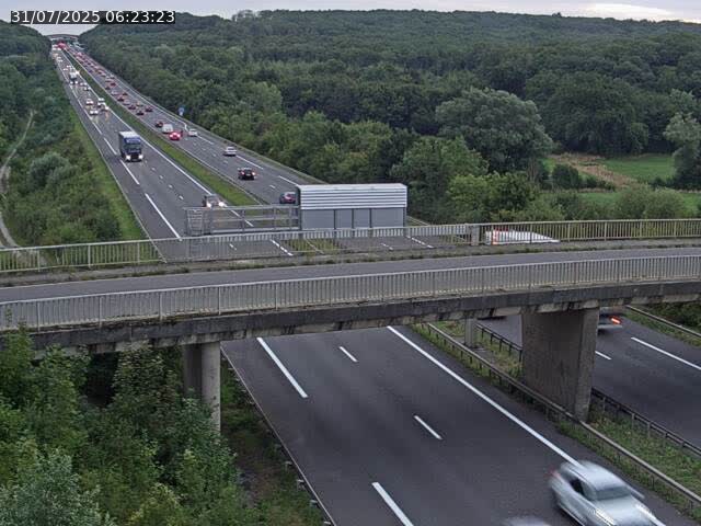 Caméra autoroute France - A31, Zoufftgen direction Luxembourg-ville, à la frontière entre la France et le Luxembourg