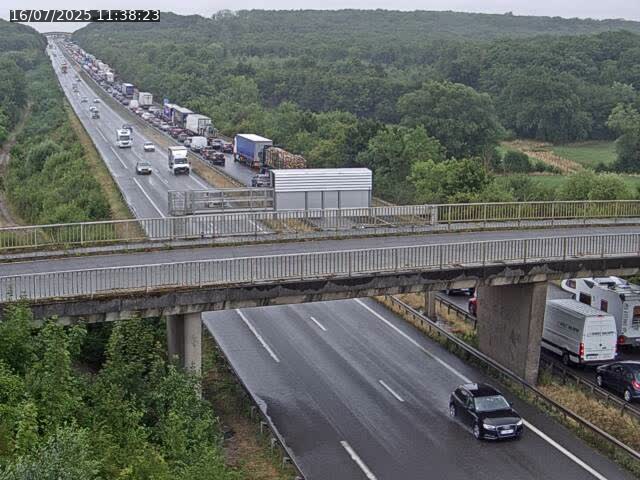 Caméra autoroute France - A31, Zoufftgen direction Luxembourg-ville, à la frontière entre la France et le Luxembourg