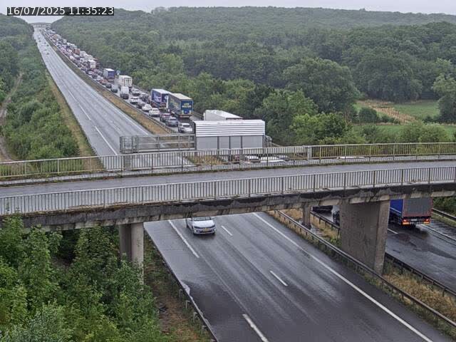 Caméra autoroute France - A31, Zoufftgen direction Luxembourg-ville, à la frontière entre la France et le Luxembourg