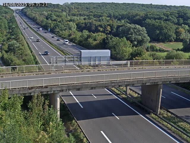 Caméra autoroute France - A31, Zoufftgen direction Luxembourg-ville, à la frontière entre la France et le Luxembourg