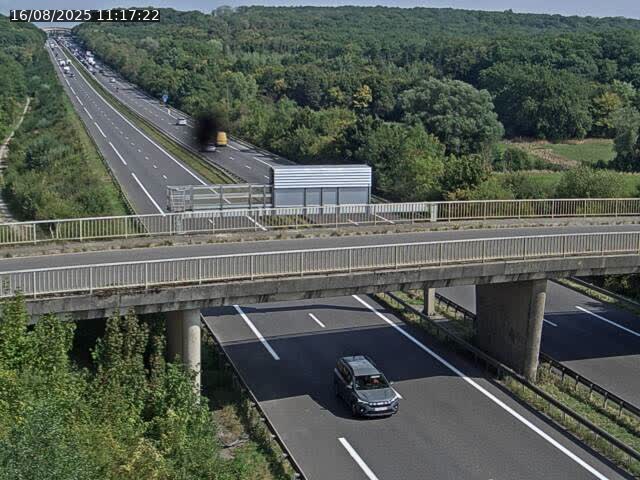 Caméra autoroute France - A31, Zoufftgen direction Luxembourg-ville, à la frontière entre la France et le Luxembourg