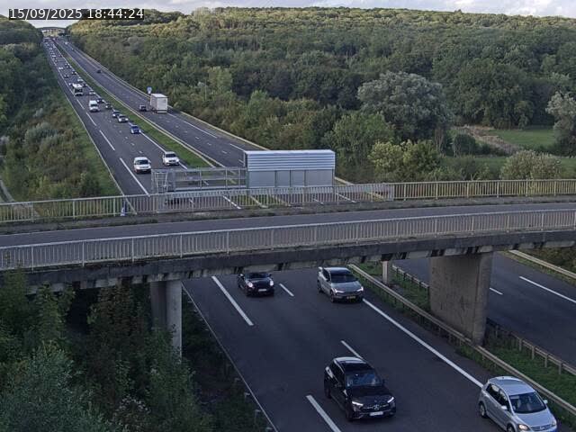 Caméra autoroute France - A31, Zoufftgen direction Luxembourg-ville, à la frontière entre la France et le Luxembourg