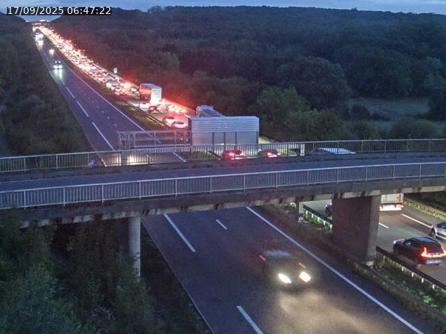 Caméra autoroute France - A31, Zoufftgen direction Luxembourg-ville, à la frontière entre la France et le Luxembourg