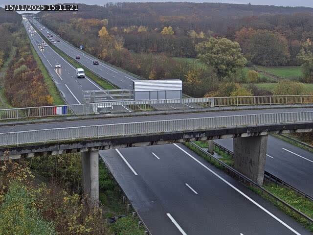 Caméra autoroute France - A31, Zoufftgen direction Luxembourg-ville, à la frontière entre la France et le Luxembourg