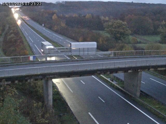 Caméra autoroute France - A31, Zoufftgen direction Luxembourg-ville, à la frontière entre la France et le Luxembourg