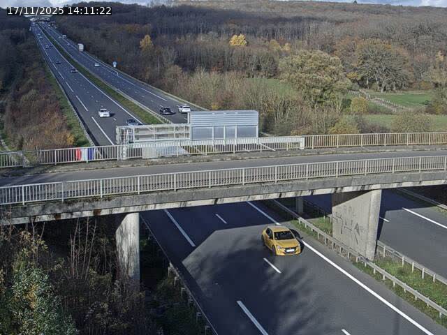 Caméra autoroute France - A31, Zoufftgen direction Luxembourg-ville, à la frontière entre la France et le Luxembourg
