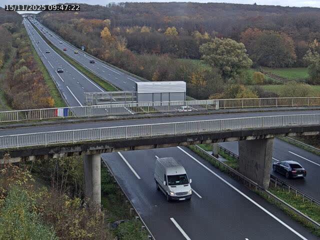 Caméra autoroute France - A31, Zoufftgen direction Luxembourg-ville, à la frontière entre la France et le Luxembourg