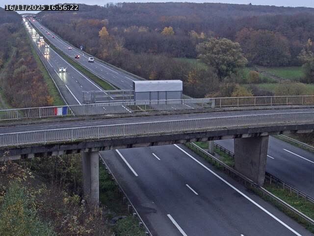 Caméra autoroute France - A31, Zoufftgen direction Luxembourg-ville, à la frontière entre la France et le Luxembourg