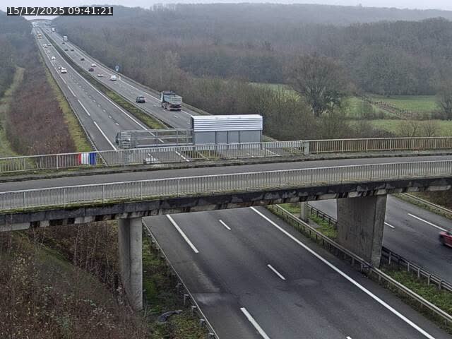 Caméra autoroute France - A31, Zoufftgen direction Luxembourg-ville, à la frontière entre la France et le Luxembourg