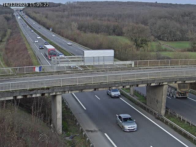 Caméra autoroute France - A31, Zoufftgen direction Luxembourg-ville, à la frontière entre la France et le Luxembourg